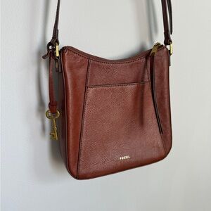 Fossil Brown Leather Crossbody Talia Purse